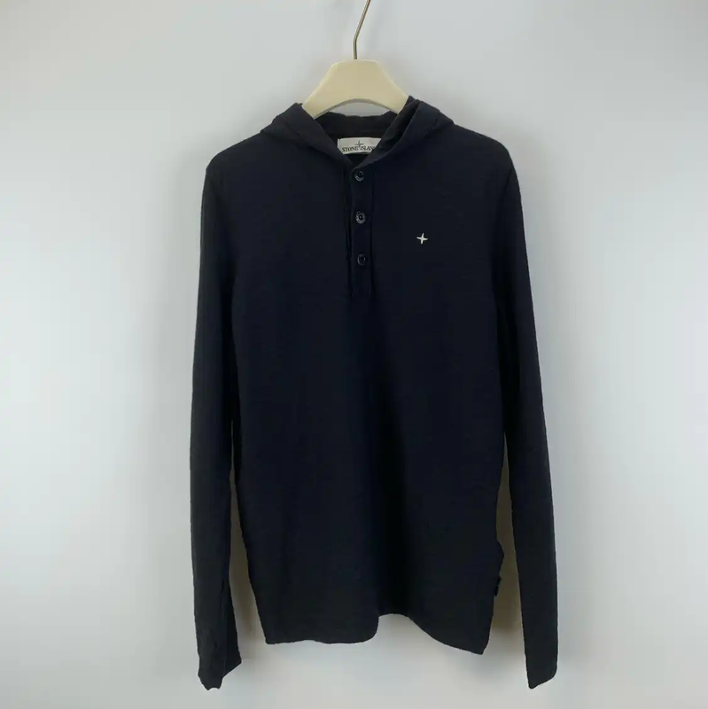 Stone Island Black Wool Knit Pullover for Men 0089