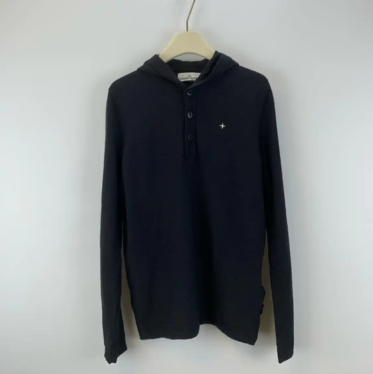 Stone Island Black Wool Knit Pullover for Men 0089