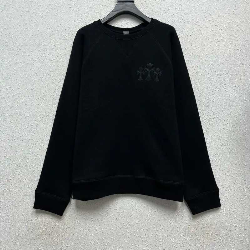 Chrome Hearts Black Cotton Logo Sweatshirt L 0089