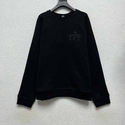 Chrome Hearts Black Cotton Logo Sweatshirt L 0089
