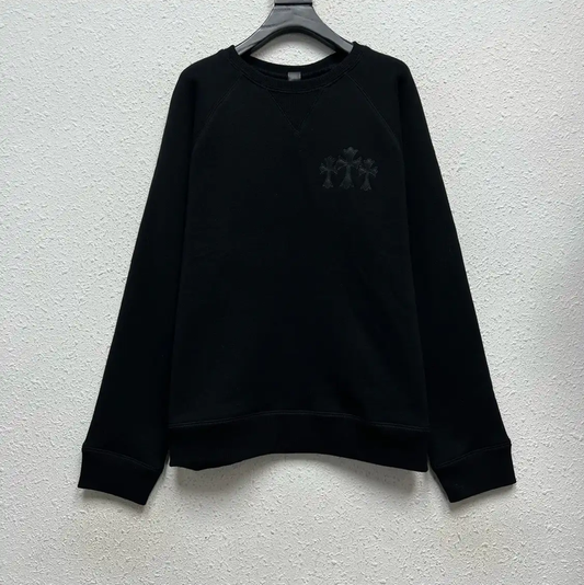 Chrome Hearts Black Cotton Logo Sweatshirt L 0089