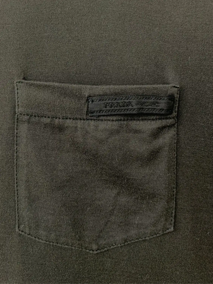 Prada Men's Dark Gray Cotton T-Shirt