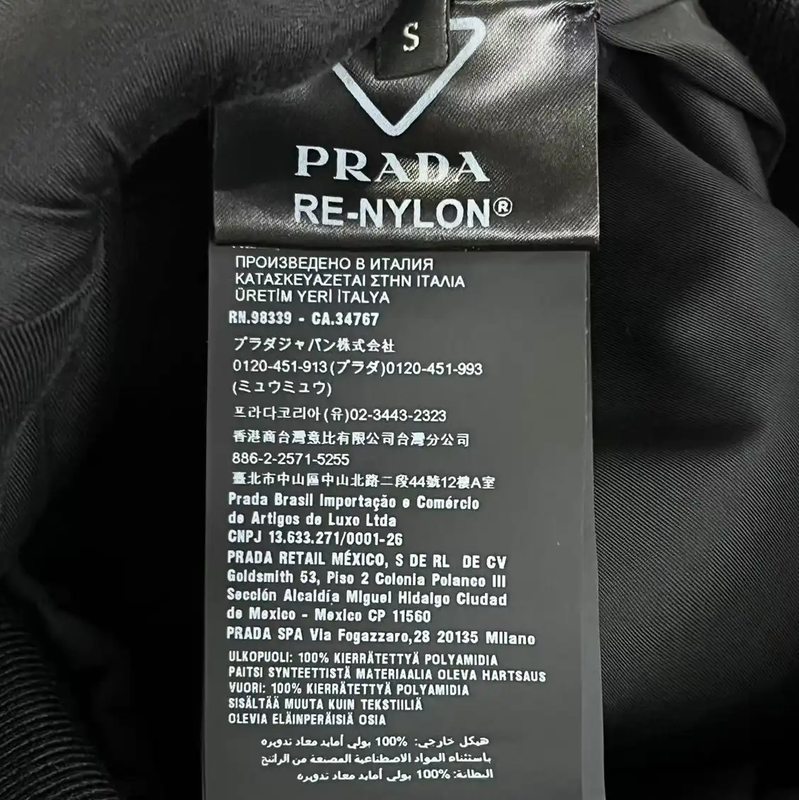 Prada Black Nylon Long Coat for Men