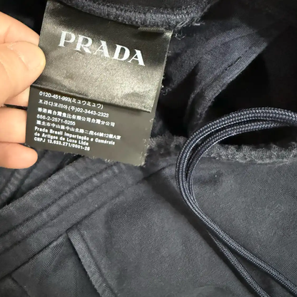 Prada Blue Cotton Casual Pants for Men