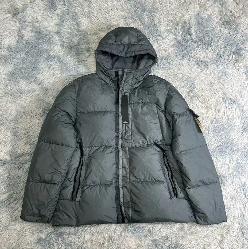 Stone Island Men's Gray Puffer Jacket XXL 0089