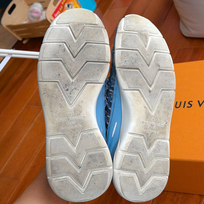 Louis Vuitton Fastlane Denim Sneakers in Navy Blue 0079