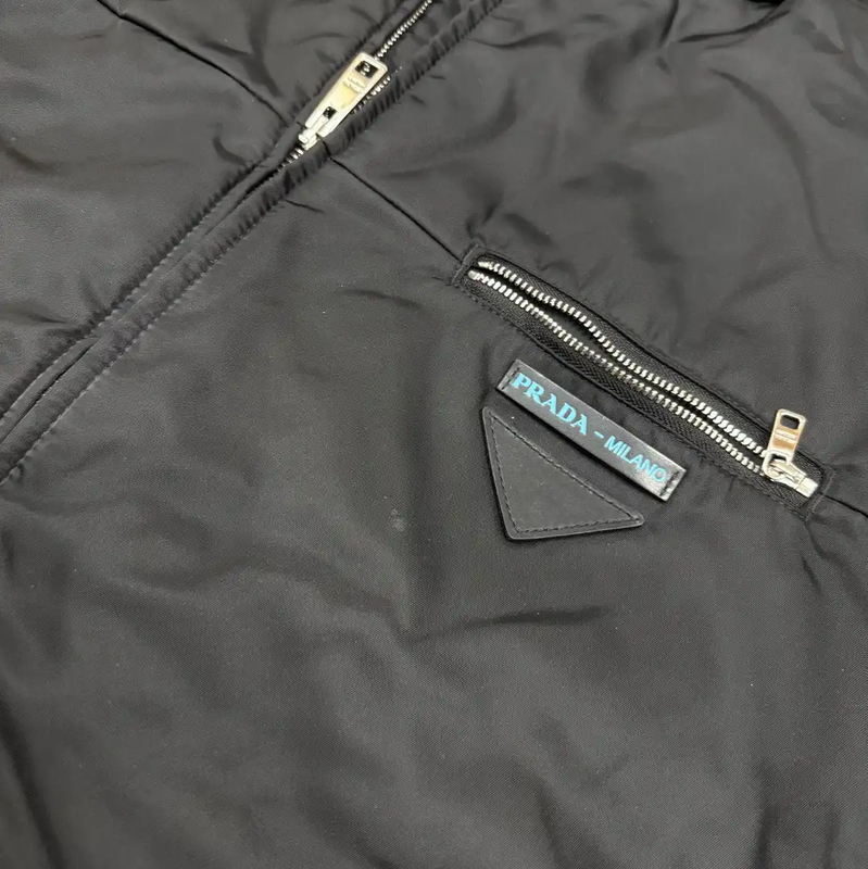 Prada Black Nylon Hooded Jacket for Men