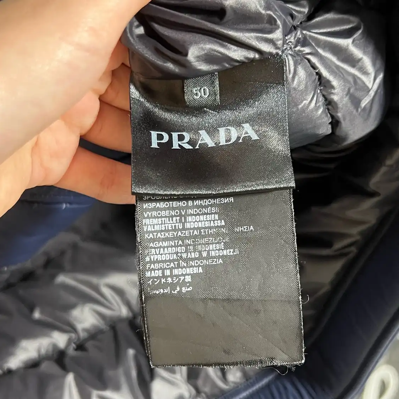 Prada Men's Dark Blue Puffer Jacket