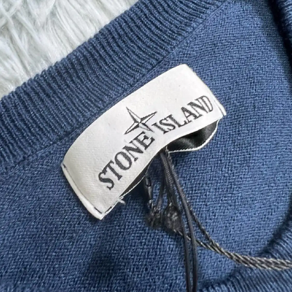 Stone Island Navy Blue Men's Knit Sweater 0089