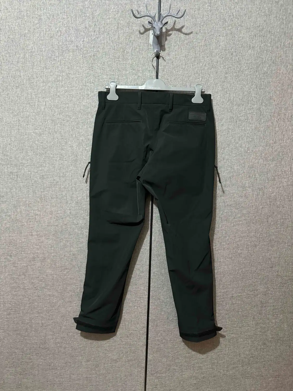 Prada Black Embroidered Logo Relaxed Pants