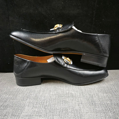 Gucci Jordaan Black Leather Casual Shoes 0079