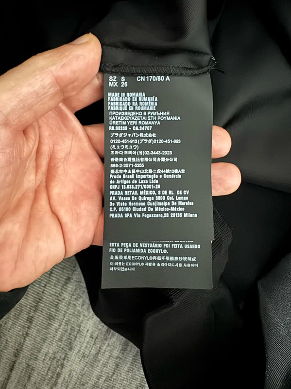 Prada Embroidered Logo Black Sweatshirt