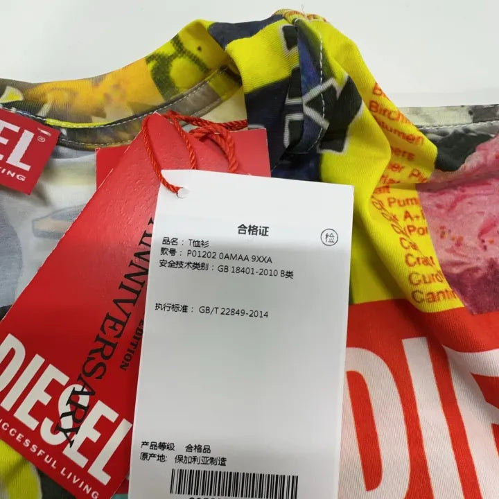 Diesel Multicolor Graphic Print T-Shirt 0079