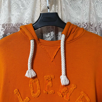 Loewe Orange Cotton Men's Hoodie 0089
