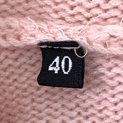 Pink Cat Embroidered Cashmere Sweater