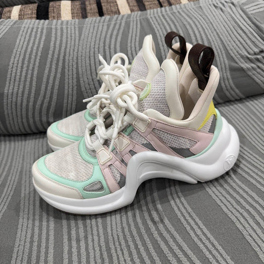 Louis Vuitton Archlight Sneakers in Pink and Green 0079