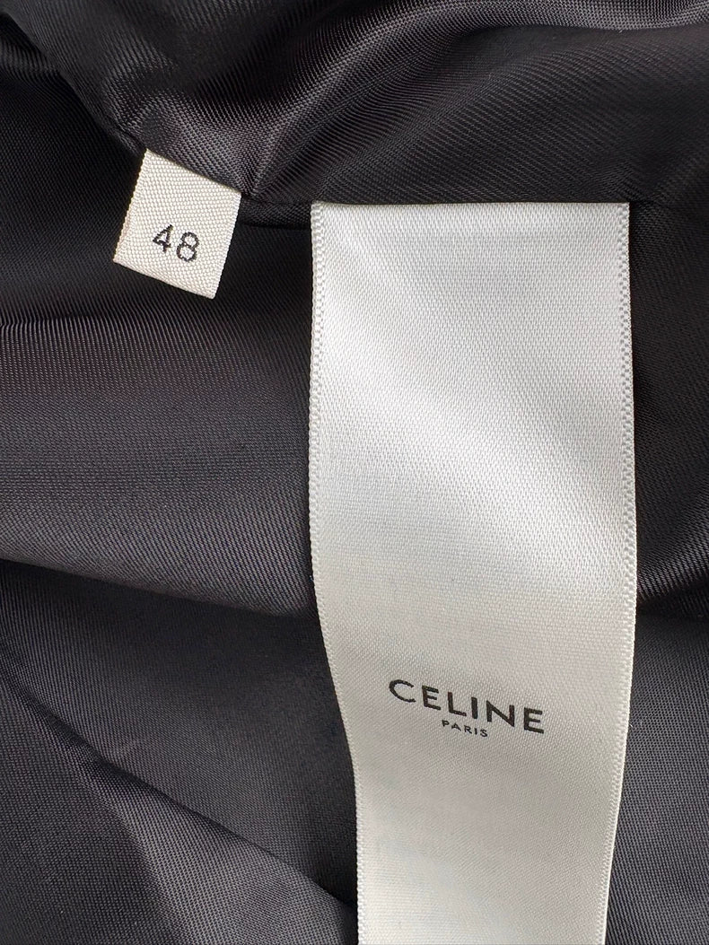 Celine Black and White Checkered Zip Jacket