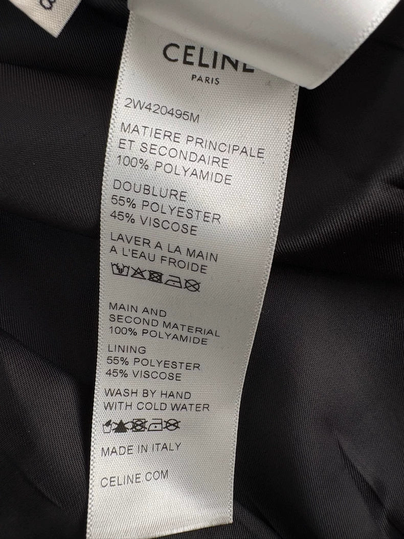 Celine Black and White Checkered Zip Jacket