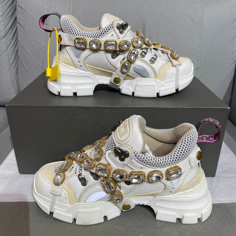 Gucci Flashtrek Strap Crystal Dad Shoes 0079
