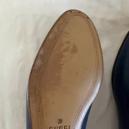 Gucci Leather Loafers with Horsebit and Web Strap 0079