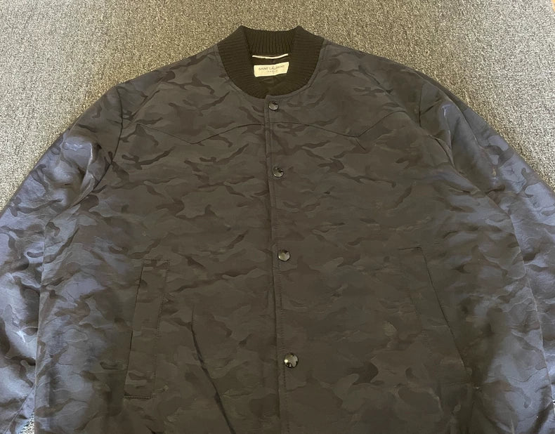 Saint Laurent Camouflage Bomber Jacket-yf