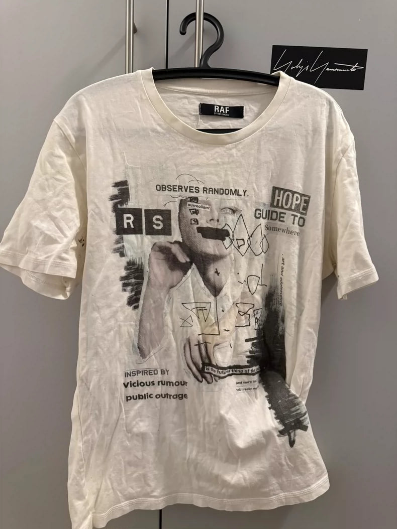Raf Simons Observes Randomly Punk Print Tee-yf