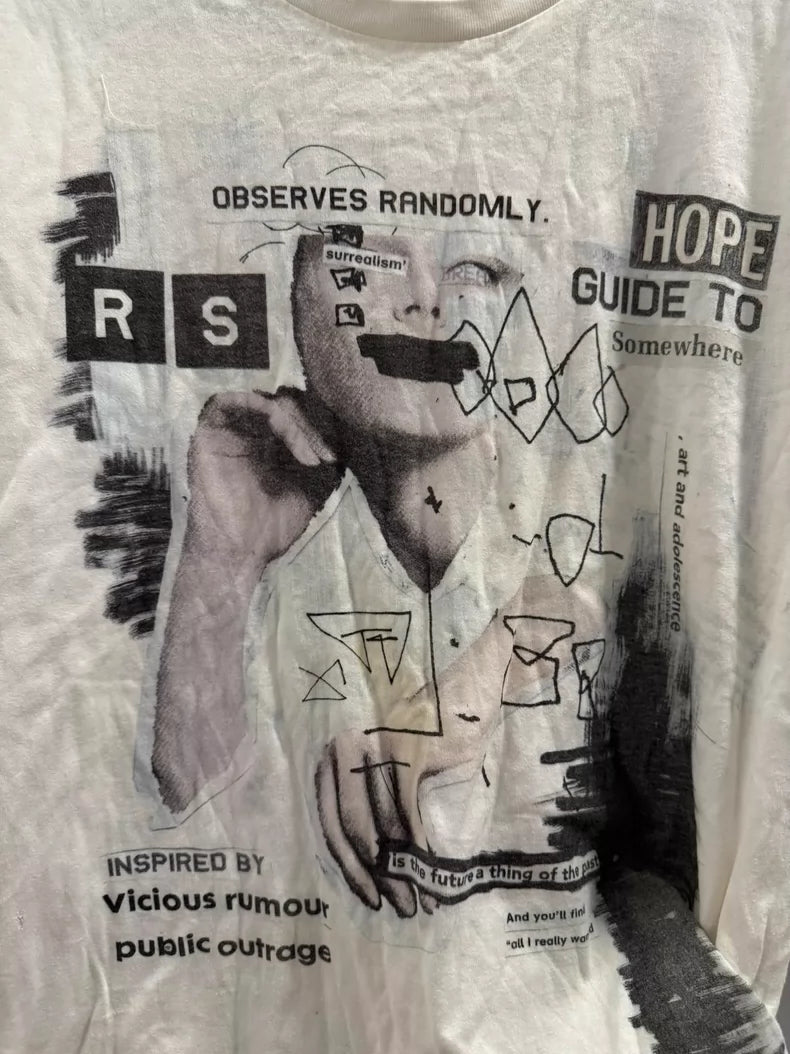 Raf Simons Observes Randomly Punk Print Tee-yf