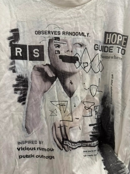 Raf Simons Observes Randomly Punk Print Tee-yf