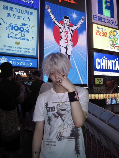 Raf Simons Observes Randomly Punk Print Tee-yf