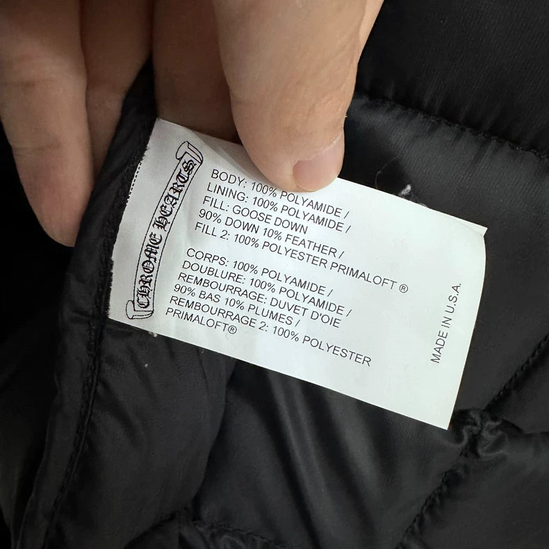 Chrome Hearts Black Puffer Vest