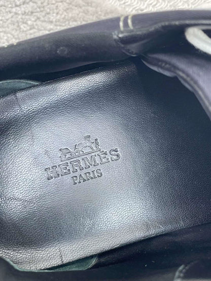 Stylish Hermes Black and White Sneakers