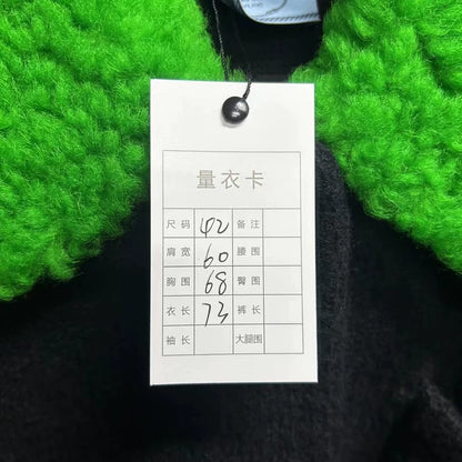 Prada Black and Green Knitted Jacket with Logo