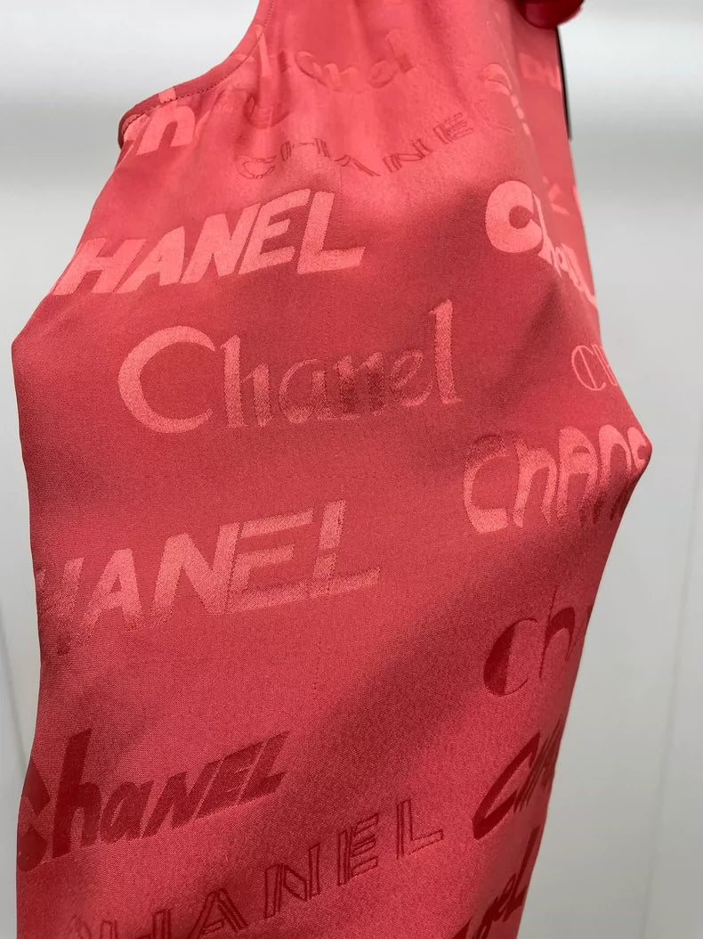 Chanel Pink Silk Sleeveless Top