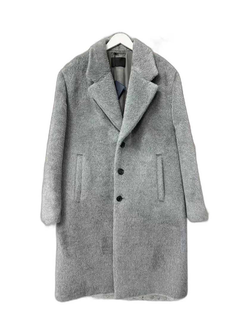 Prada Gray Overcoat Size 48 Brand