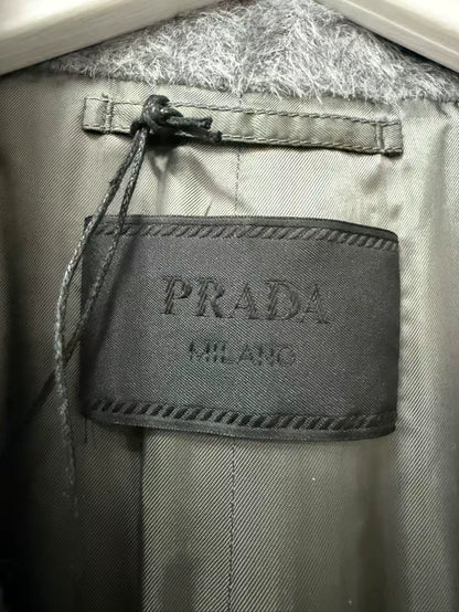 Prada Gray Overcoat Size 48 Brand