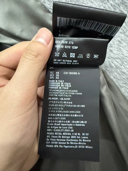 Prada Gray Overcoat Size 48 Brand