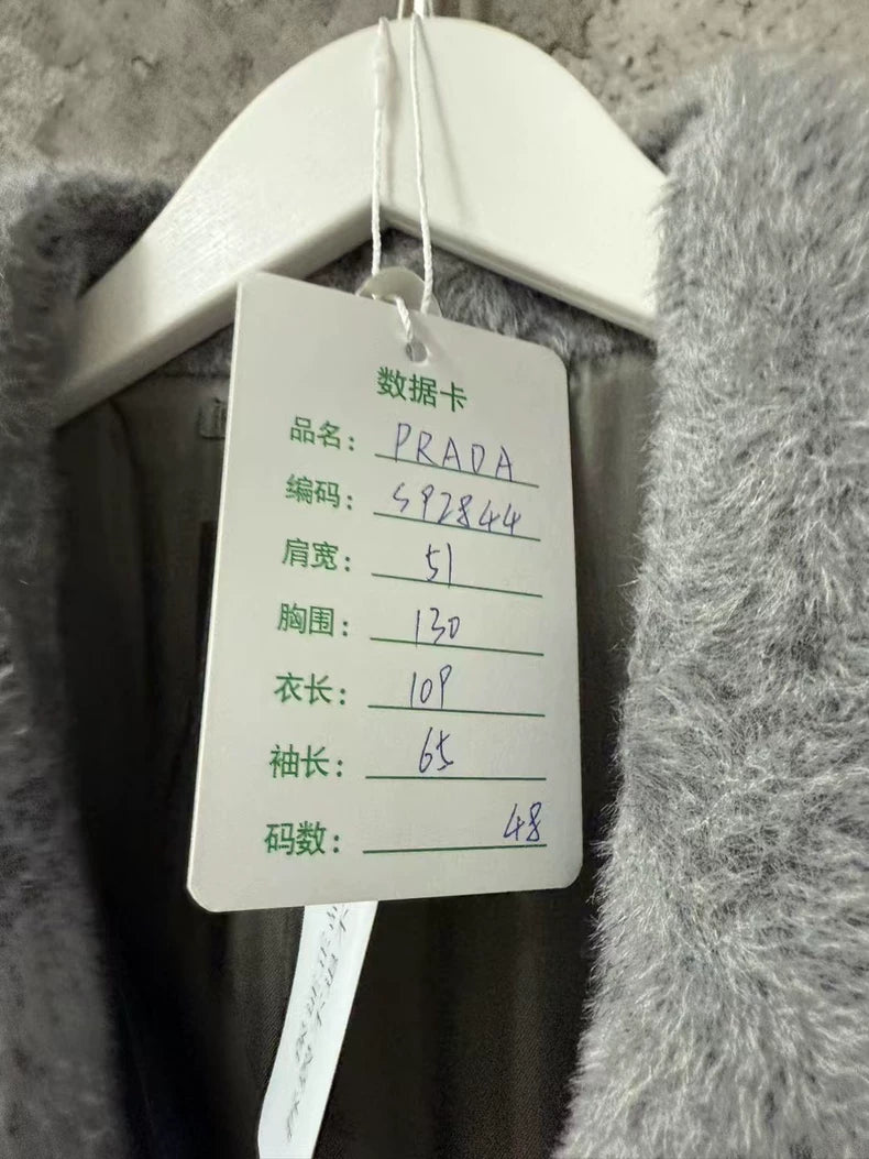 Prada Gray Overcoat Size 48 Brand