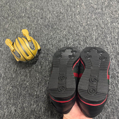 Gucci Black Leather Casual Sports Sneakers 0079