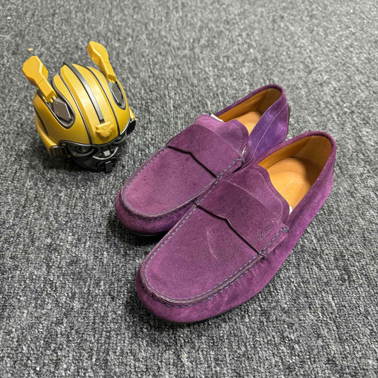 Gucci Purple Suede Loafers for Stylish Comfort 0079