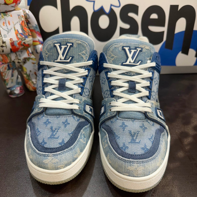 Louis Vuitton Blue Denim Low-Top Trainers for Men 0079
