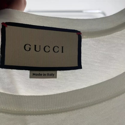 Gucci Red Blue Knit Logo T-shirt
