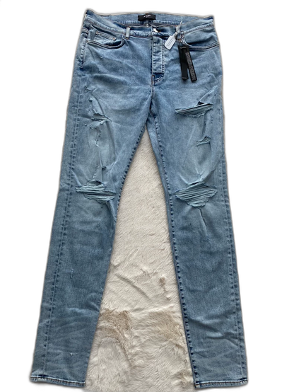 Amiri Light Wash Distressed Denim Jeans