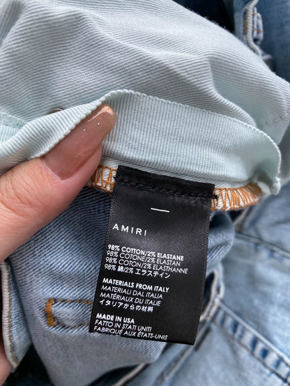 Amiri Light Wash Distressed Denim Jeans