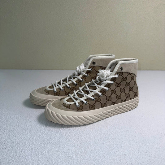 Gucci Vintage High-Top Lace-Up Sneakers for Men 0079