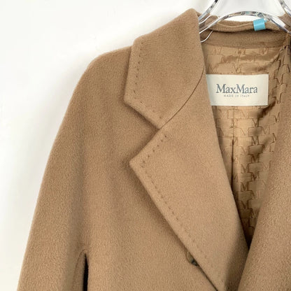 Maxmara Brown Wool Double-Breasted Coat