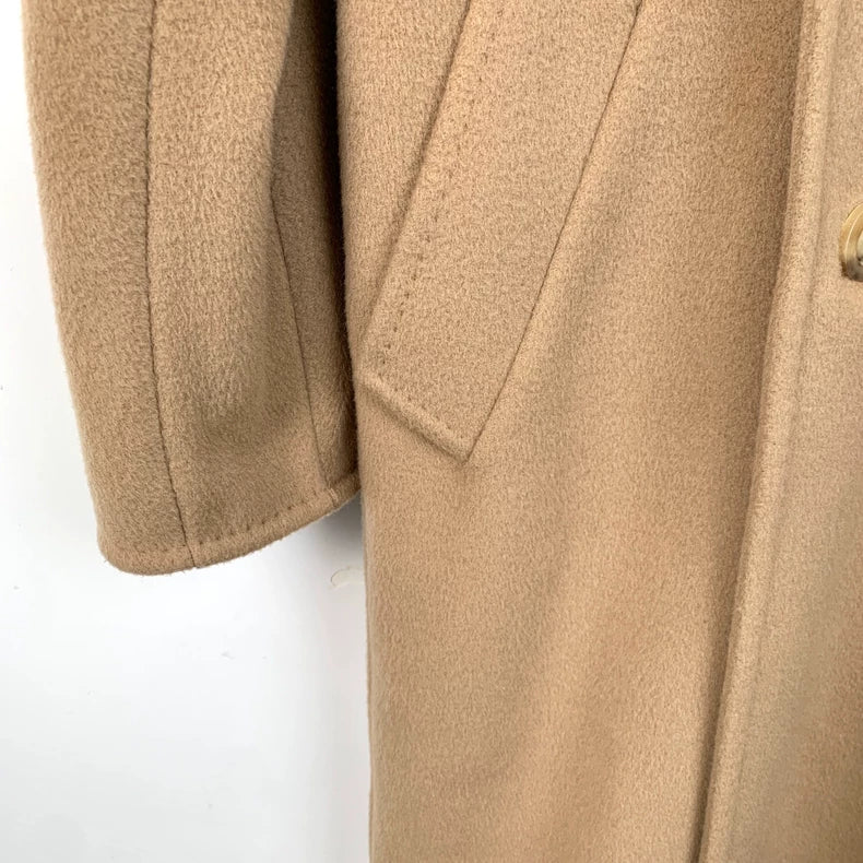 Maxmara Brown Wool Double-Breasted Coat