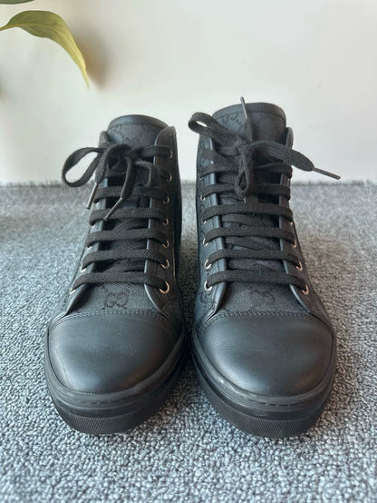 Gucci Retro High-Top Canvas Sneakers
