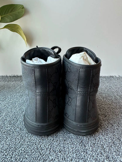 Gucci Retro High-Top Canvas Sneakers