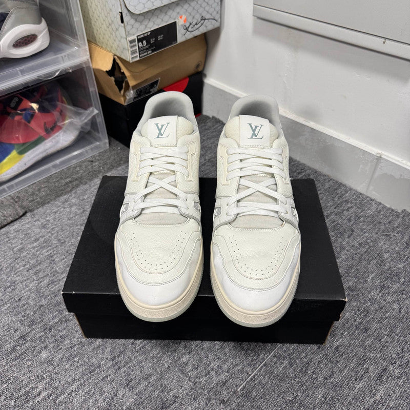 Louis Vuitton White Leather Trainer Sneakers 0079
