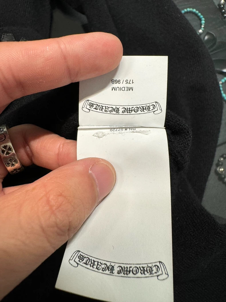 Chrome Hearts Black Half-Zip Hoodie-yf